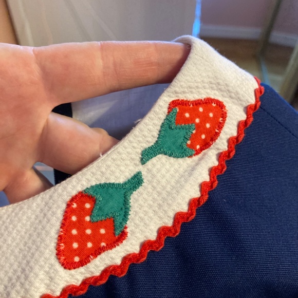 Belted navy blue girl's 60s dress, size 8-10 - Picture 2 of 4